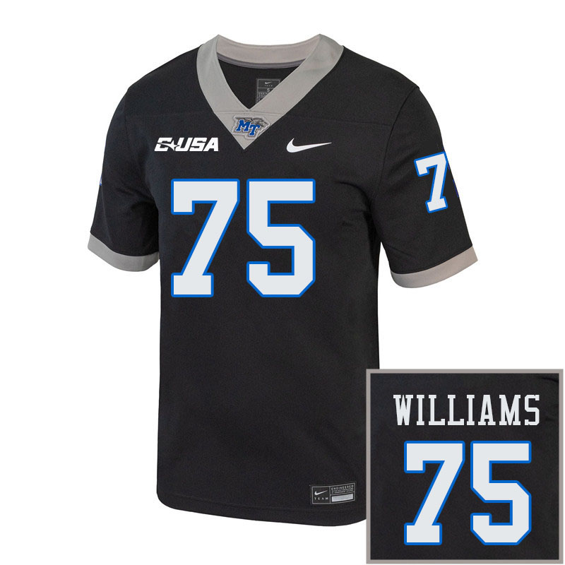 Men-Youth #75 Jamari Williams Middle Tennessee State Blue Raiders 2023 College Football Jerseys Stit